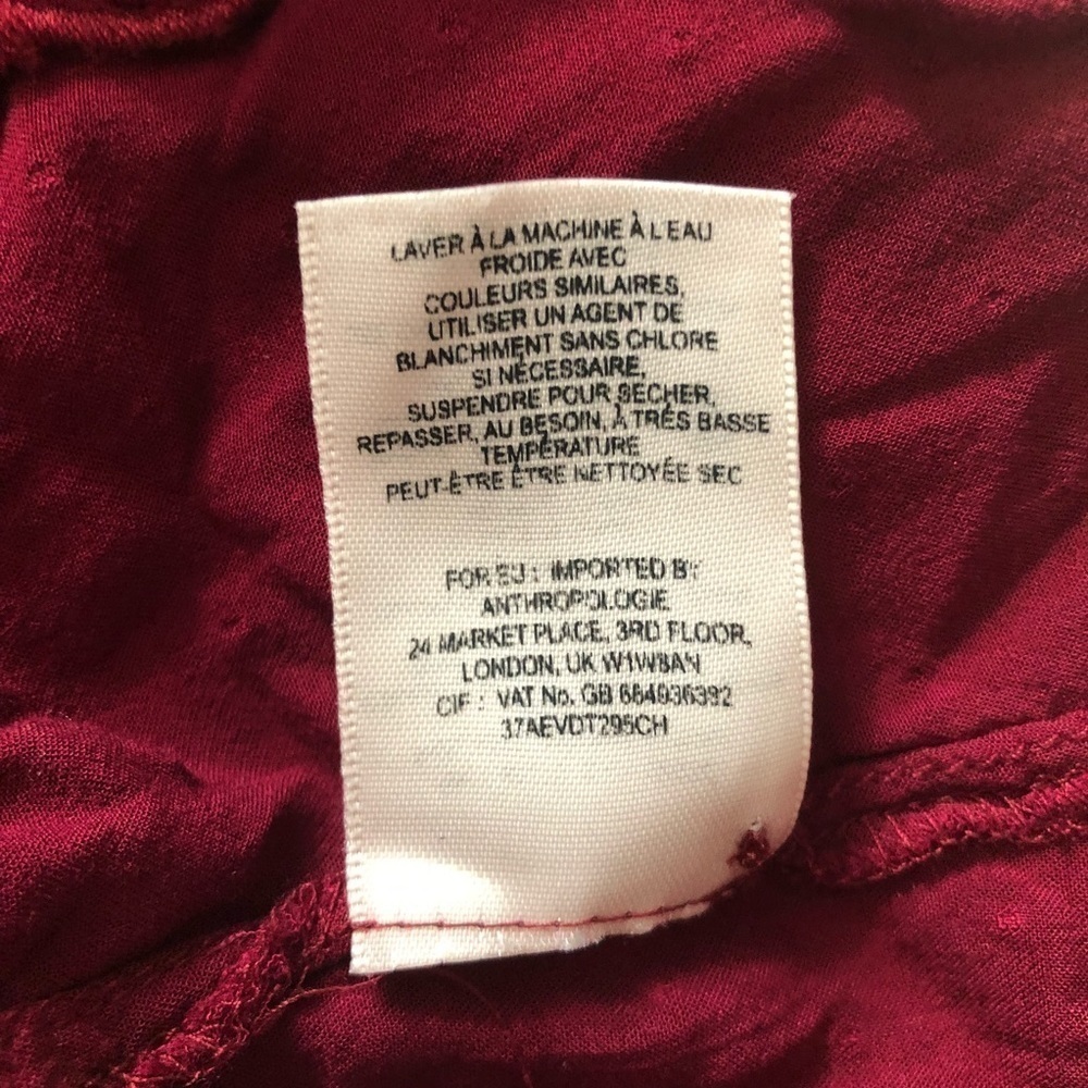 Anthropologie Maeve scallop Hem Swiss dot top - Picture 7 of 8
